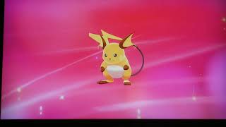 Pokemon Shield Pikachu Evolving into Raichu