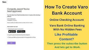 How to Create Varo Bank Account II Varo Bank II Usa Bank II Premium Financial