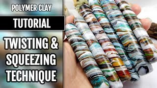 DIY Twisting&Squeezing Technique - Recycling the Polymer Clay Scraps and Leftovers!