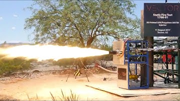 Vector 3D printed rocket engine test, 11 August 2017