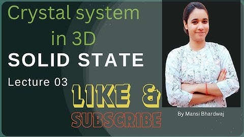 Crystal System in 3-D || Solid State 03 ||  CSIR NET , GATE , JEST , TIFR ||