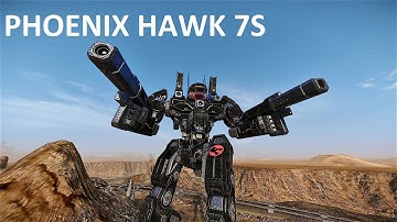 Jumping all over the hell. Phoenix Hawk 7S. MechWarrior Online (MWO).