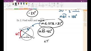 Notes 10.4: Inscribed Angles & Polygons
