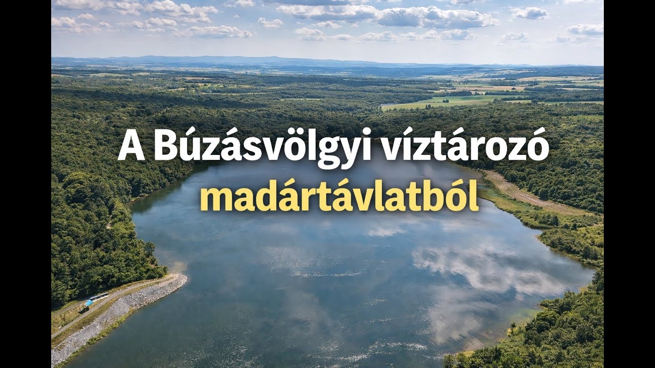 A Búzásvölgyi víztározó madártávlatból