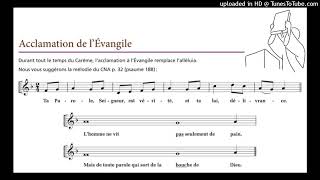 Video-Miniaturansicht von „Ta Parole Seigneur est vérité Acclamation du 1er dimanche de Carême A (Fiches dominicales)“