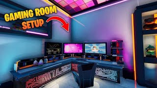 Building a Modern Gaming Setup In Fortnite Creative! (Speed Build)