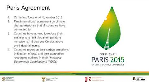 1d. Climate Change Policy Context In South Africa