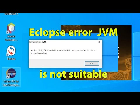 Eclopse error JVM Is Not Suitabl