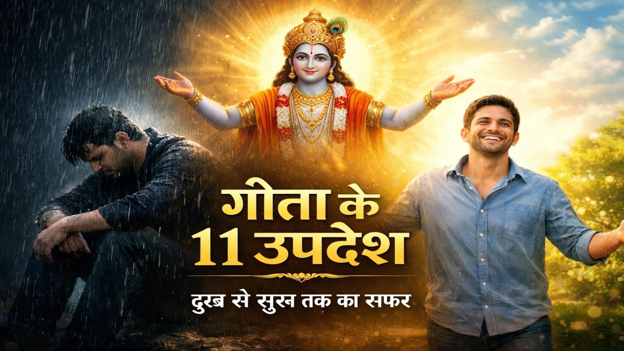 श्रीमद भगवद गीता के 11 अनमोल उपदेश | कृष्ण का ज्ञान जो बदल देगा जिंदगी #krishna #gitagyan #geeta 