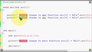 Bangla C programming tutorial 82 Function array as parameter