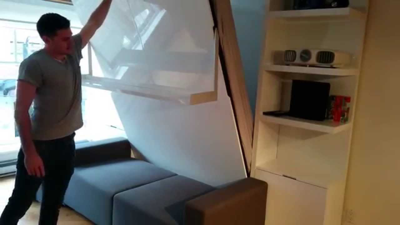 MurphySofa Float wall bed sofa in Vancouver Canada - YouTube