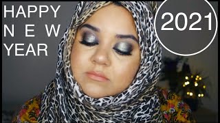 NEW YEAR GLAM SMOKEY  MAKEUP TUTORIAL | 2021 | Hijab Style screenshot 1