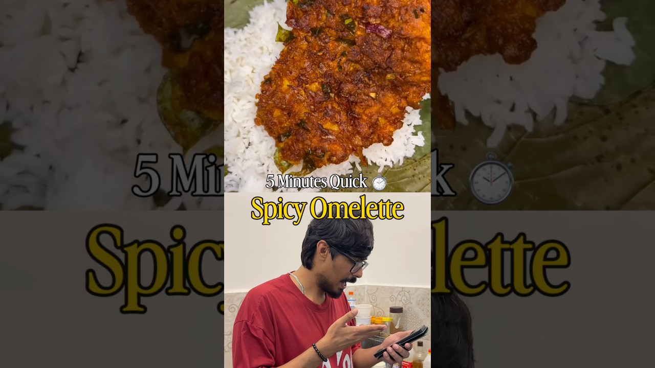 Spicy Omelette 🌶️ with Rice 🍚| 