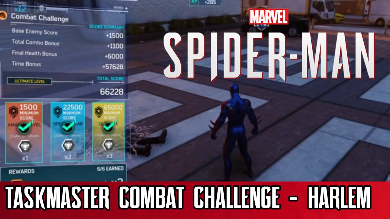 Marvel's Spider-Man | Taskmaster Challenges - Combat [Harlem] - YouTube