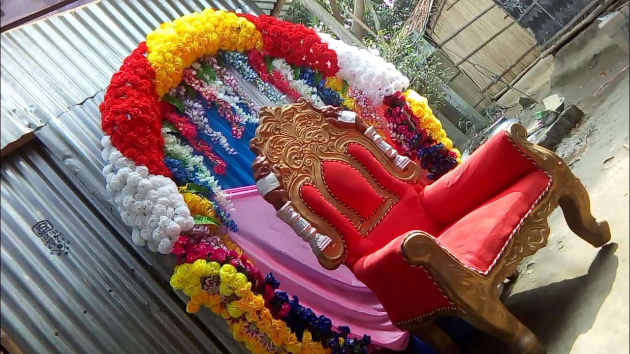 Wedding reception stage decoration/Sadi Mandop decoration