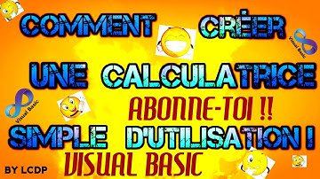 TUTO : [[VISUAL BASIC]] Créer Une Calculatrice Simple D