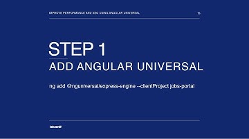 Improve Performance and SEO using Angular Universal