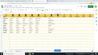 Creating Multilingual Keyword lists