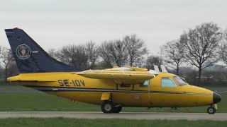 Saab Technologies Mitsubishi Mu-2 Landing & Take Off Rotterdam Airport