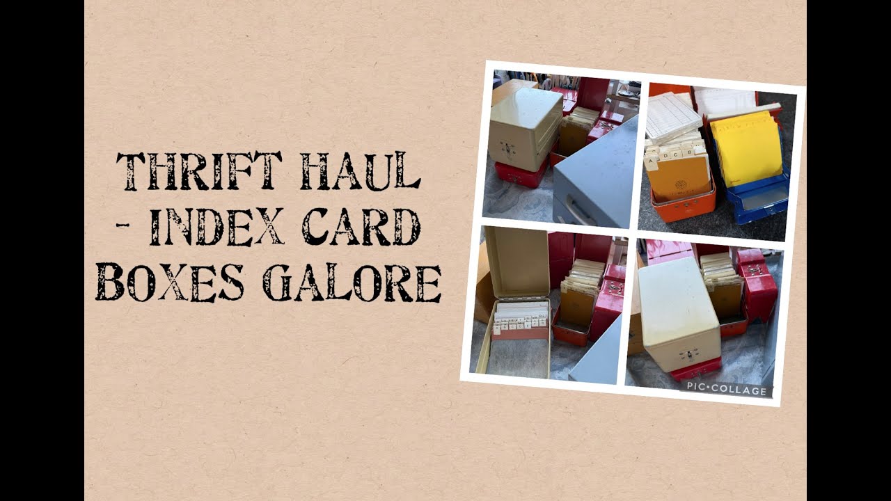 Thrift haul June 13 - Index card boxes galore!