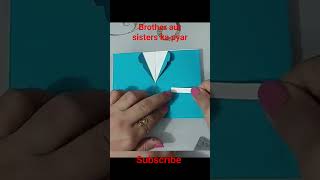 Last Minute Card for Bhaiya👦🏻✨|Easy Paper Craft #shorts#craft#diy #brothersdaycard# #handmadecard
