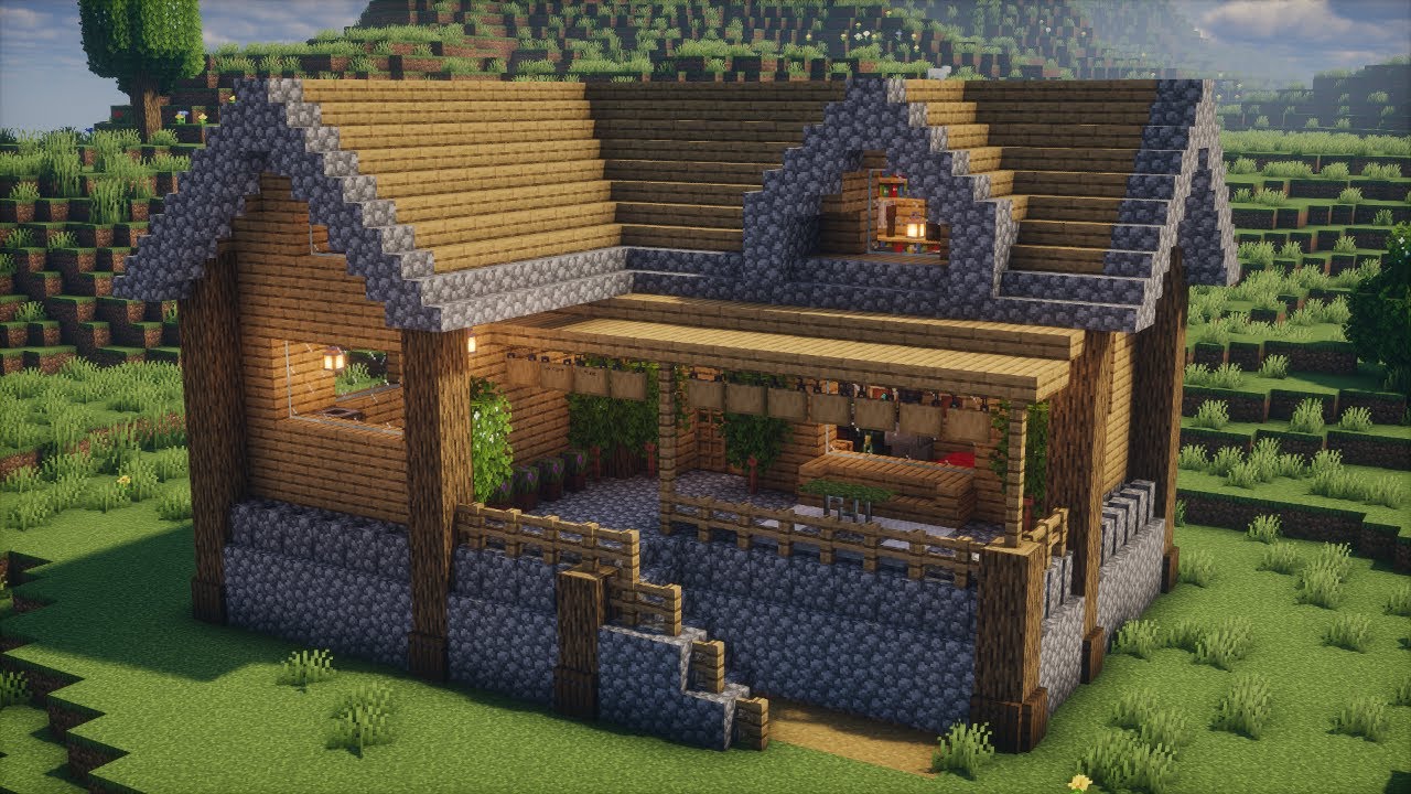 Minecraft : How To Build Oak House Tutorial - YouTube