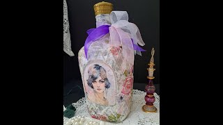 shabby chic royal crown bottle recycled nu. 2