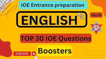 English IOE Entrance preparation | Top 30 Boosters Questions of IOE | Educationify |