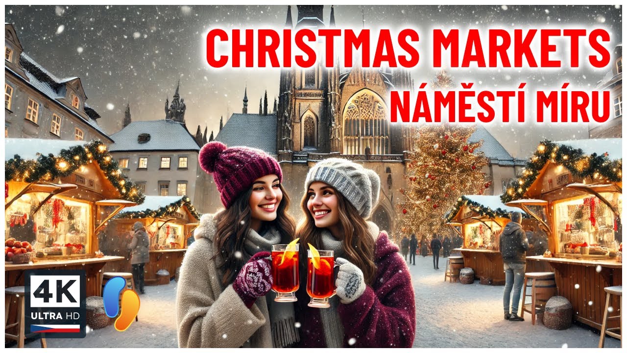 🎄 Праздничное настроение на Náměstí Míru: Очаровательный Рождественский рынок Праги 2024 🎄