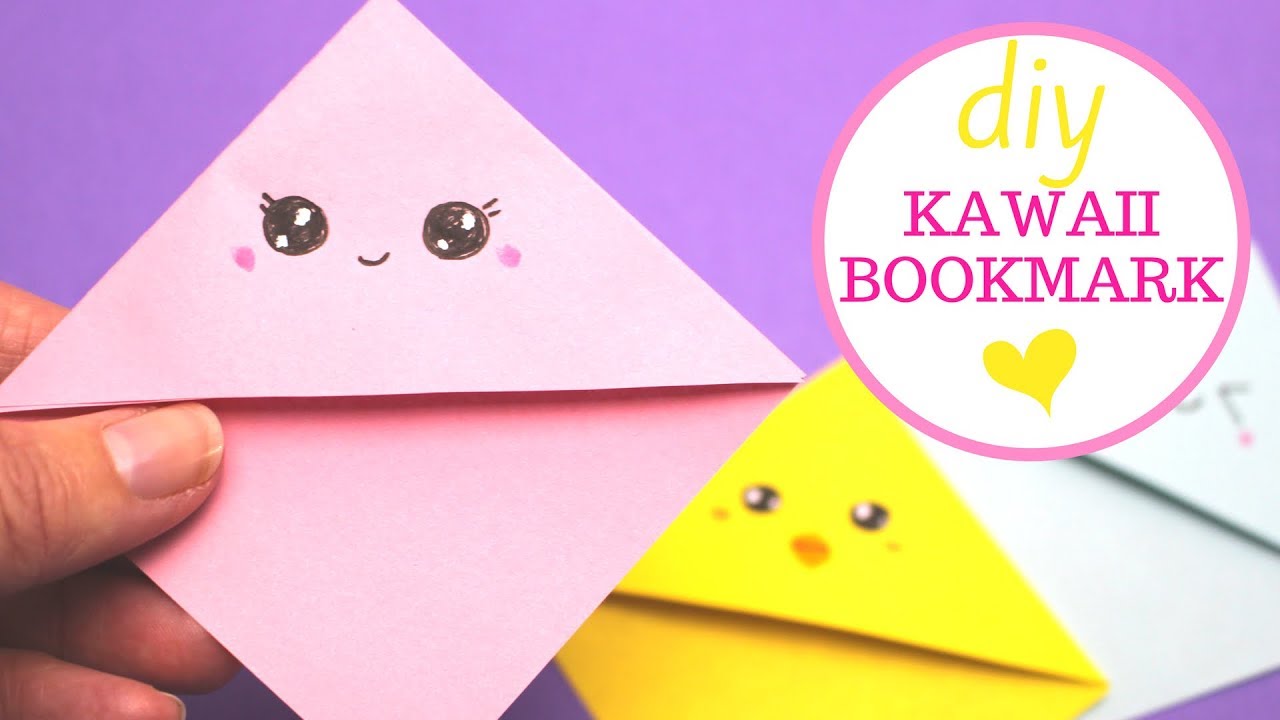 DIY PAPER BOOKMARKS, HOW TO MAKE KAWAII BOOKMARKS