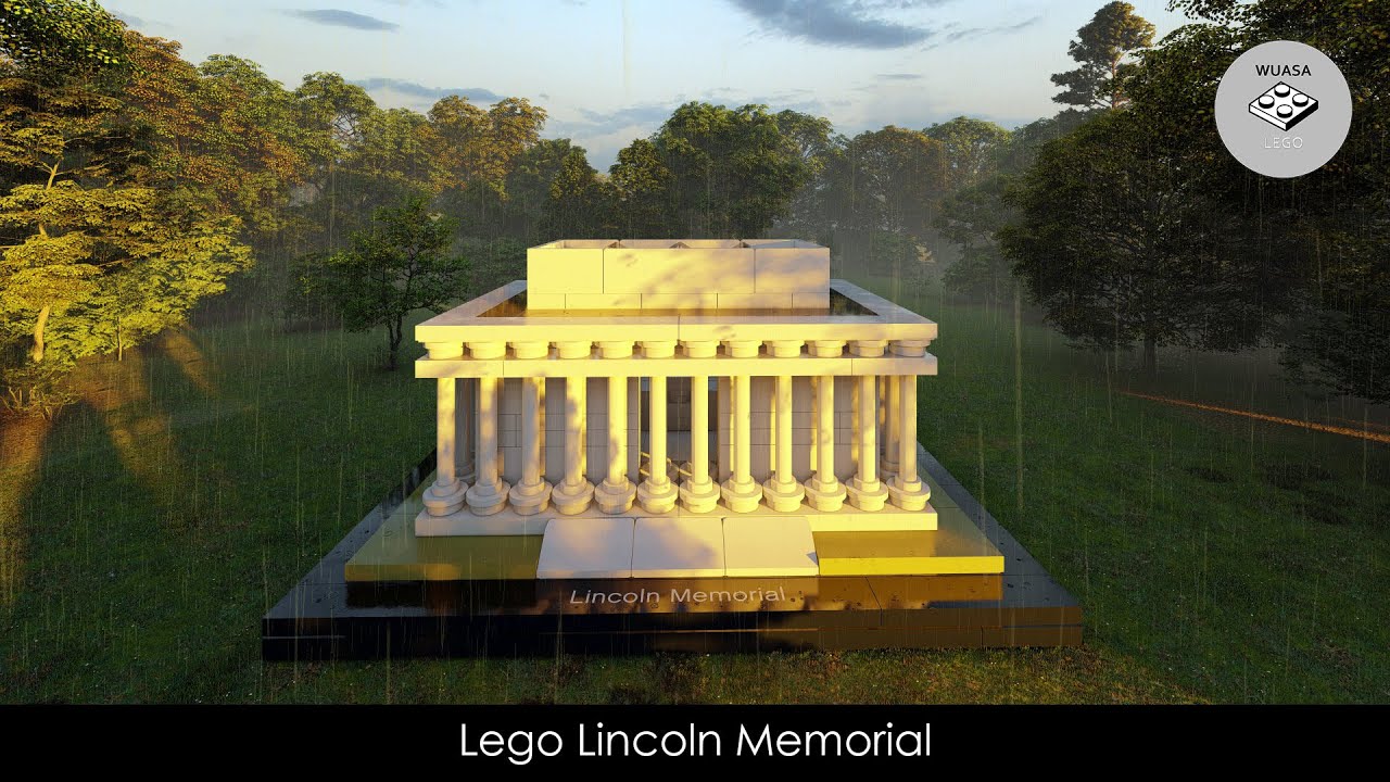 Lego Architecture Lincoln Memorial 21022 done in Bricklink Studio 2.0 | Speed Build