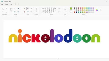 How to draw a colorful Nickelodeon logo using MS Paint | How to draw on your computer
