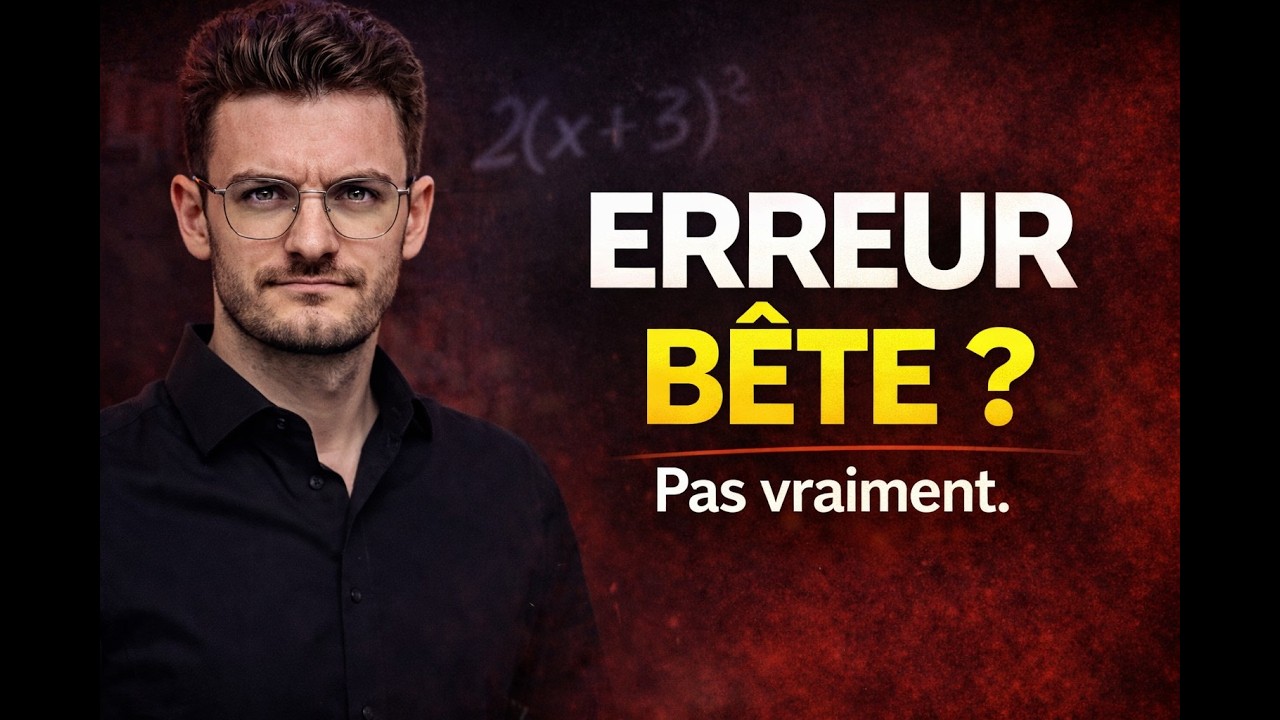 Cette erreur paraît bête... mais elle révèle pourquoi tu bloques