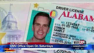HUNTSVILLE DMV NOW OPEN ON SATURDAYS