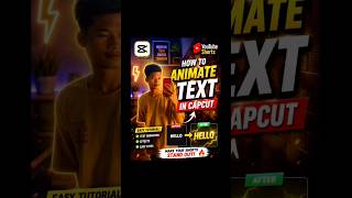 How To Create Text Animation in CapCut 🔥 | Easy CapCut Tutorial #shorts