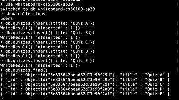 node js + mongo + mongoose cs5610 sp20 13104