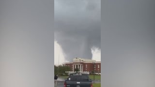 Watch: Large Funnel Cloud Appears Near Courthouse In Cordele, GA