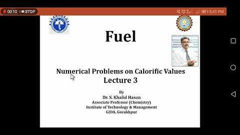 Fuel Lecture-3 by Dr. Syed Khalid Hasan