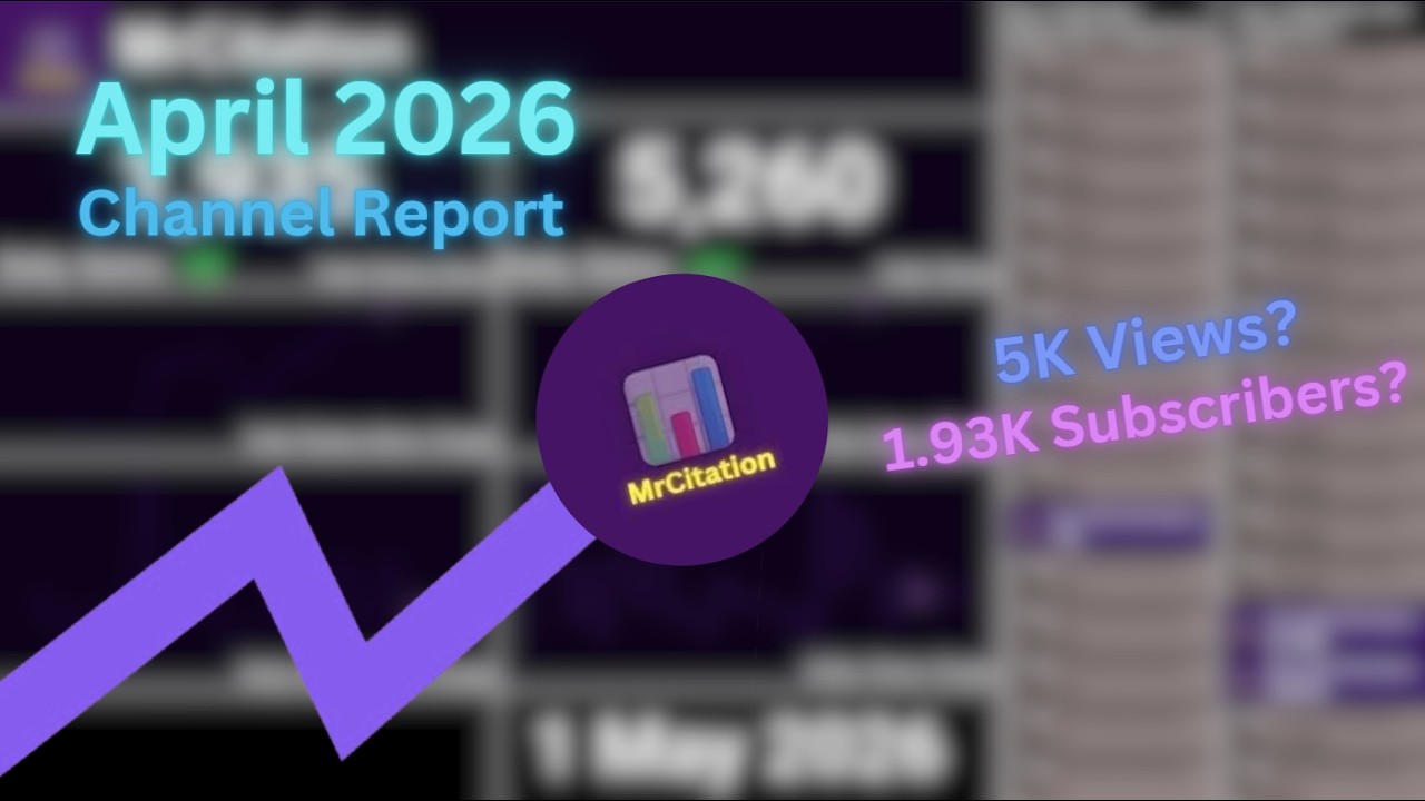 My Channel's April 2026 Report - YouTube