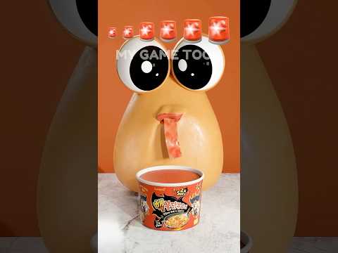 Eating emoticons in <strong>order</strong> #pou #mukbang #asmr #buldak