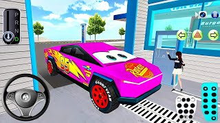 Tesla Cybertruck McQueen Car Real City Driving | 3D Driving Class Simulator #1 - Android Gameplay screenshot 3
