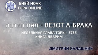 "ВэЗот аБраха" 5786/2025. Недельные главы Торы - Парашат а-шавуа | Дмитрий Калашник