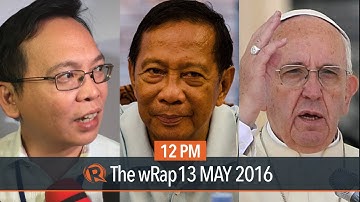 Comelec, Binay congratulates Duterte, Pope Francis | 12PM wRap