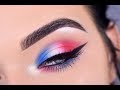 Fourth of July Eye Makeup Tutorial | Red White & Blue 🇺🇸