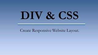 How to Use DIV and CSS to Create advanced website layout - Part 10