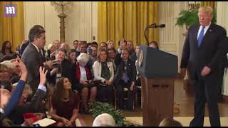 president trump gets into a heated exchange with cnn's jim acosta