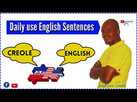 Aprann pi bèl Fraz kreyòl yo nan lang anglè | Learn new Sentences from Creole to English