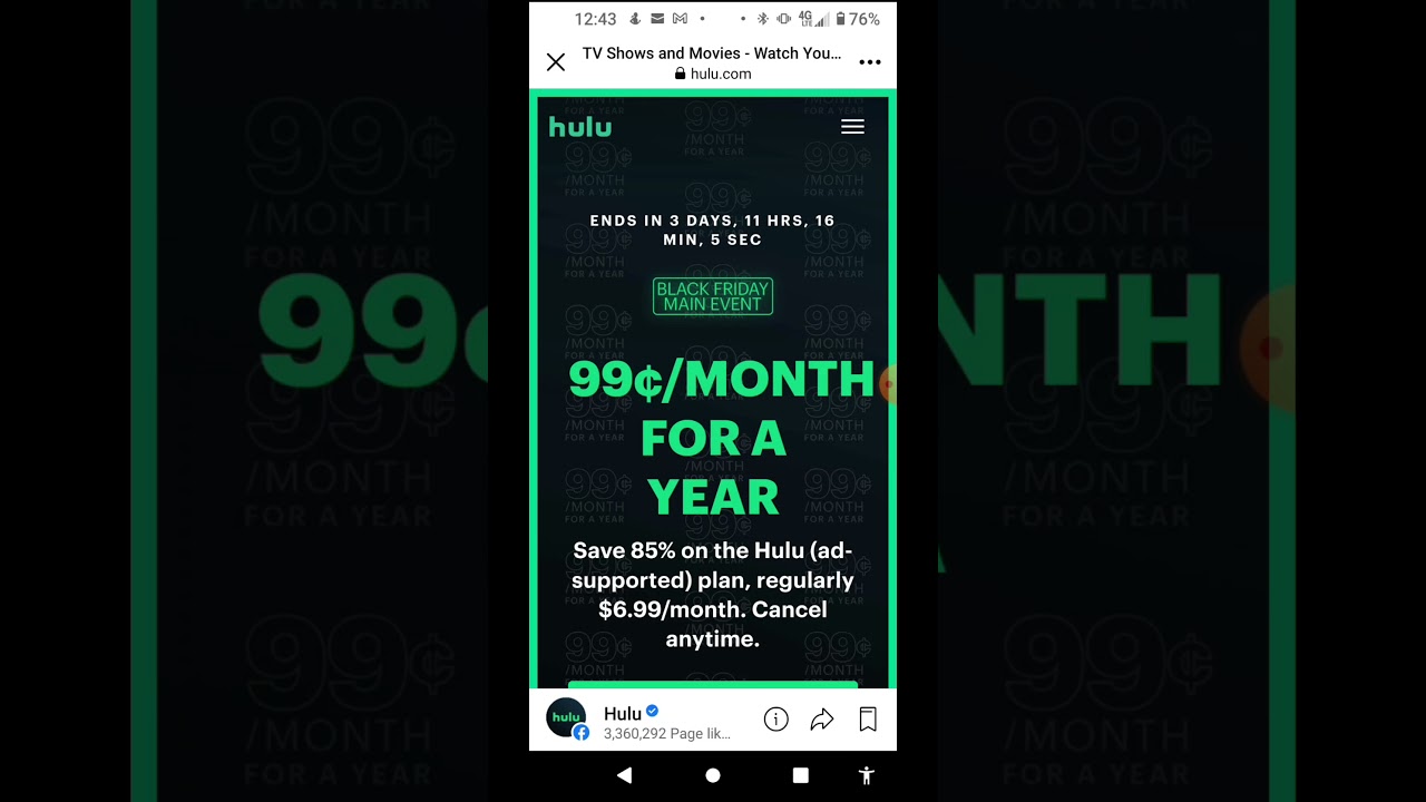 Best Black Friday weekend deal for Cord Cutters. YouTube