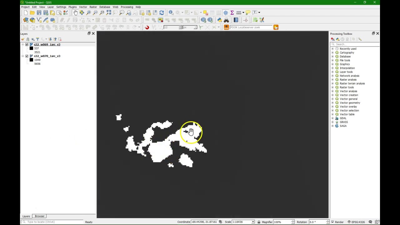 Interpolate voids in DEM for catchment delineation in QGIS - YouTube