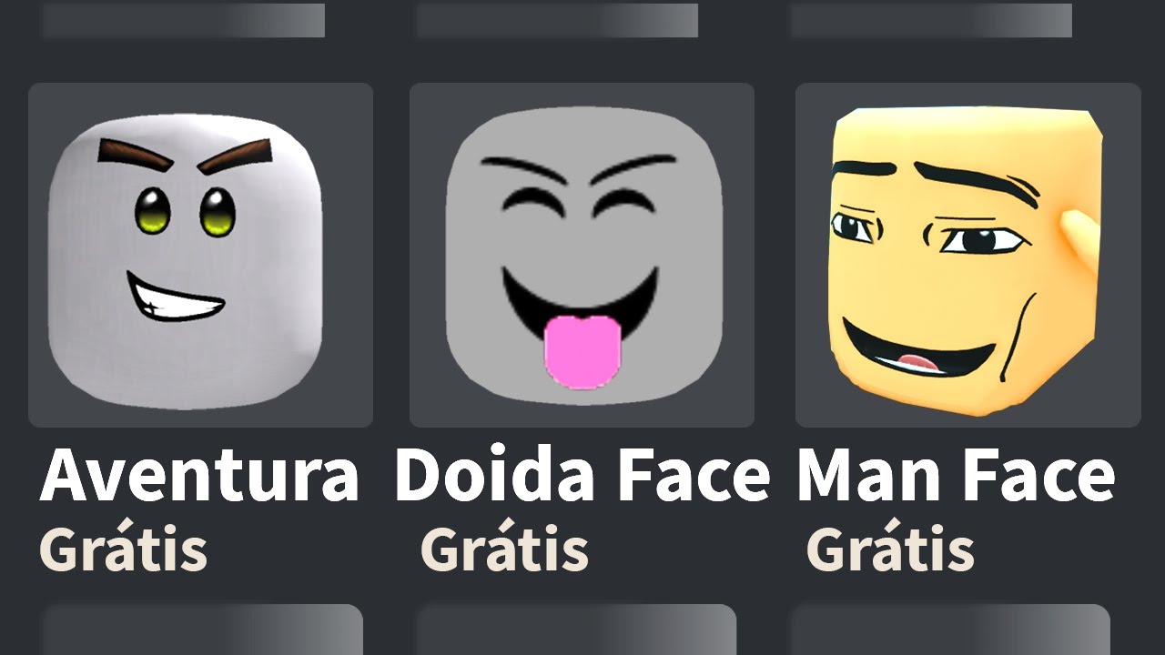 PEGUE AGORA os NOVOS ROSTOS ANIMADOS GRÁTIS EXCLUSIVOS no ROBLOX